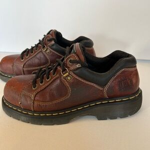 Dr. Martens Gunby Brown and Black Steel Toe Shoes